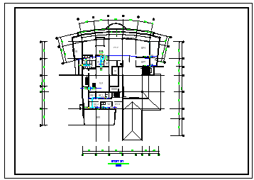 某会所空调施工cad方案设计图纸-图二