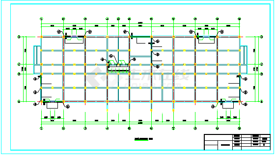 某建筑四层二级框架高抗震cad设计图纸-图一