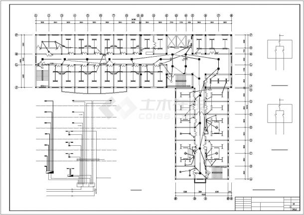 某六层病房楼电气施工CAD图-图二