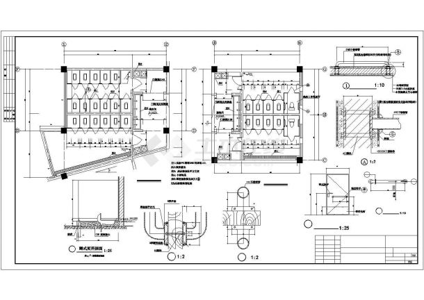 某六层教学楼施工方案CAD图，共十三张-图二