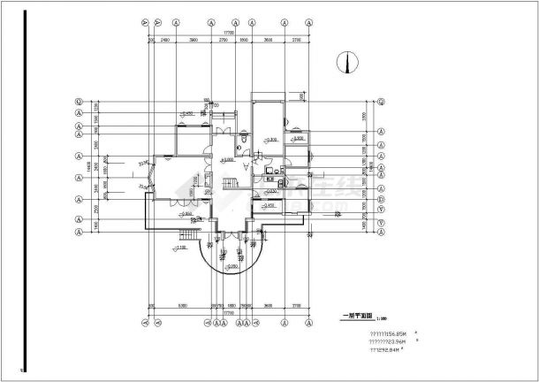 石家庄市某现代村镇292平米2层混合结构单体别墅平立面设计CAD图纸-图一