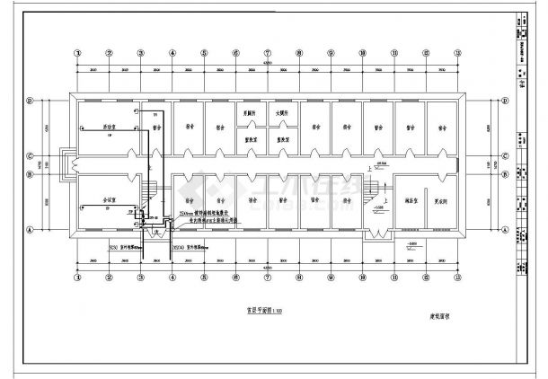 2层工厂宿舍电气工程CAD图纸-图一