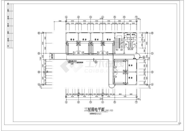 【宁波市】三层学校教学楼电气施工CAD图纸，共10张图含设计说明-图一