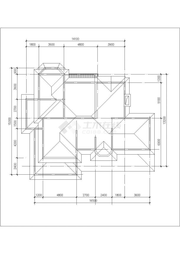 410平米双层框架结构单体别墅建筑设计CAD图纸（含地下层和效果图）-图一