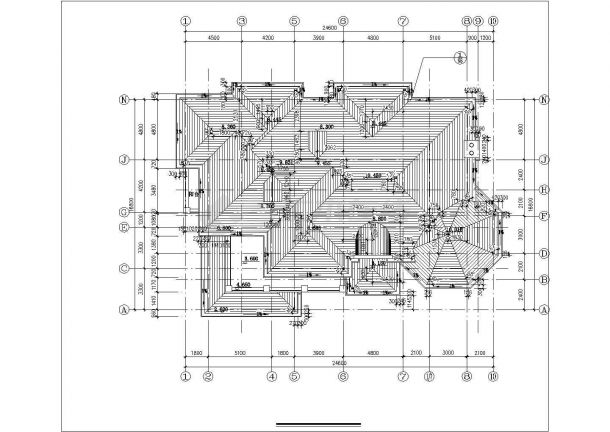 桂林市某村镇630平米2层砖混结构豪华单体别墅全套建筑设计CAD图纸-图一