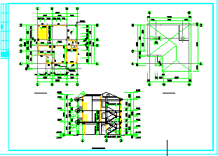 某三层欧式独栋别墅建筑cad设计施工图-图二
