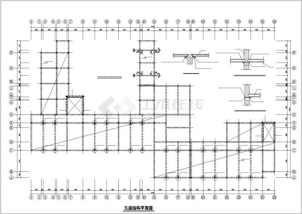 五层砖混教学楼加固改造设计施工图-图一