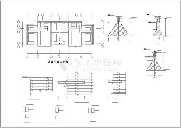 580平米2层砖混结构住宅楼建筑设计CAD图纸（1层2户）-图一