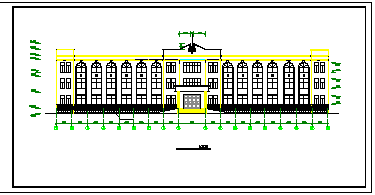 某三层医院病房楼建筑结构cad设计方案图-图一