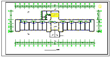 某三层医院病房楼建筑结构cad设计方案图-图二