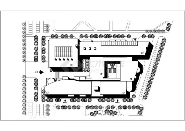 某5层大学教学楼方案设计施工图-图一
