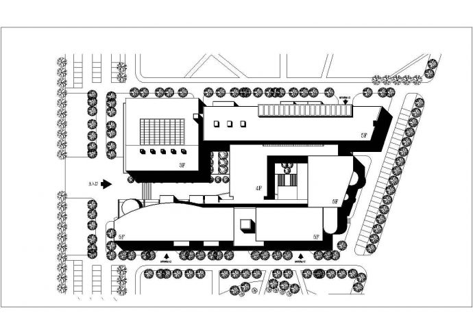 某5层大学教学楼方案设计施工图_图1