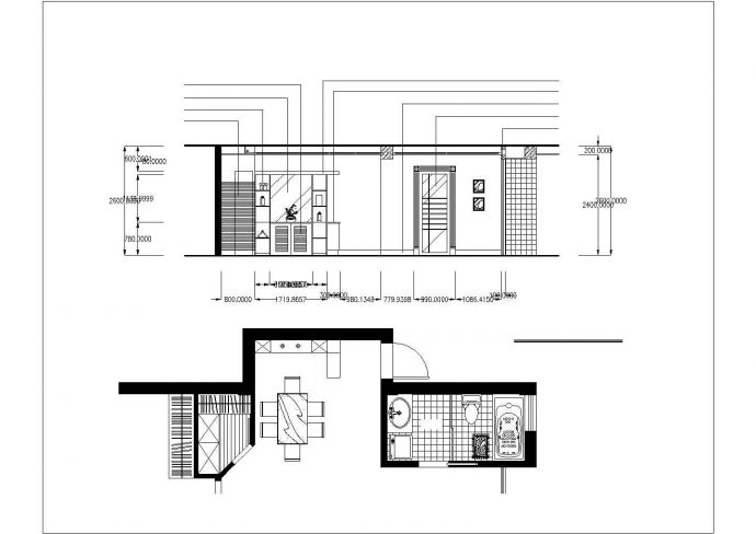 济南市某新建小区130平米样板房装修施工设计CAD图纸_图1