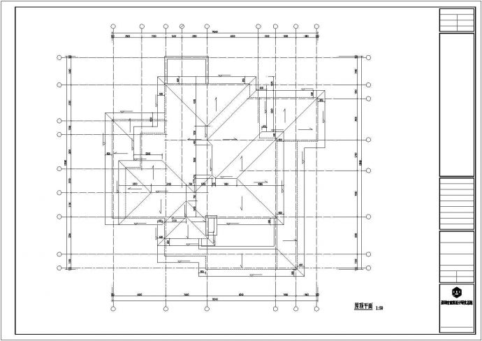 六安市某村镇360平米双层砖混结构单体乡村别墅全套建筑设计CAD图纸_图1