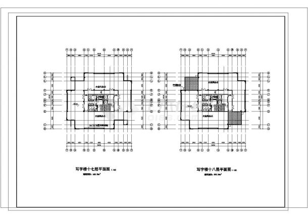 高层写字楼CAD建筑设计施工图-图二