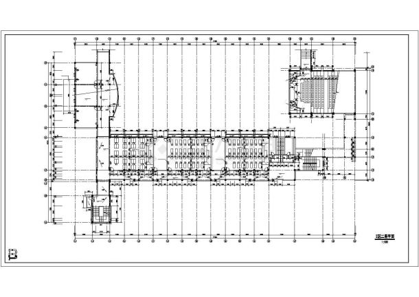 某县实验中学教学楼新校区建筑设计施工图（含设计说明）-图二