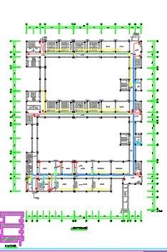 某17090平方米江苏五层中学教学楼电气全套施工CAD图纸-图二