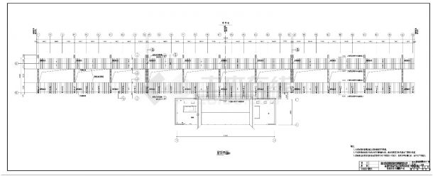 温州至福州铁路站台钢结构布置CAD详图-图二