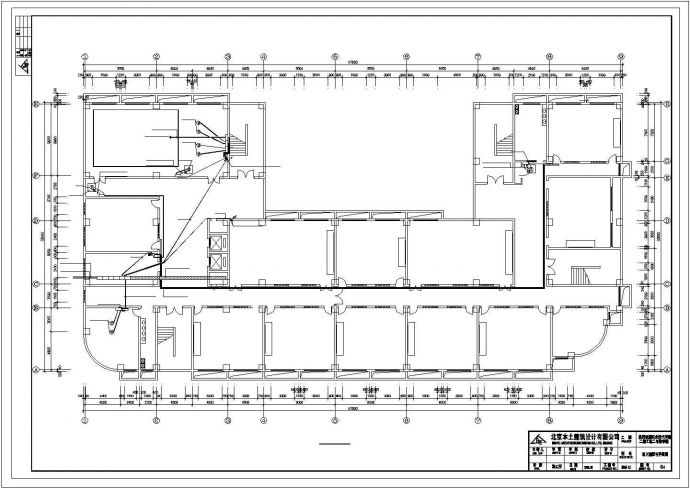 某13483平方米陕西六层大专院校教学楼电气设计CAD图纸（高28.5米）_图1