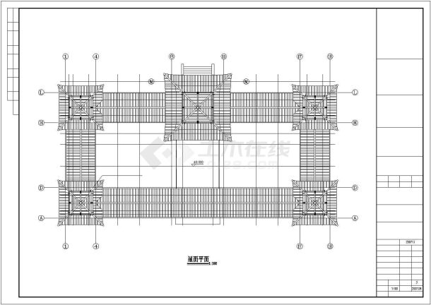 某地区古建筑设计方案CAD详图-图一