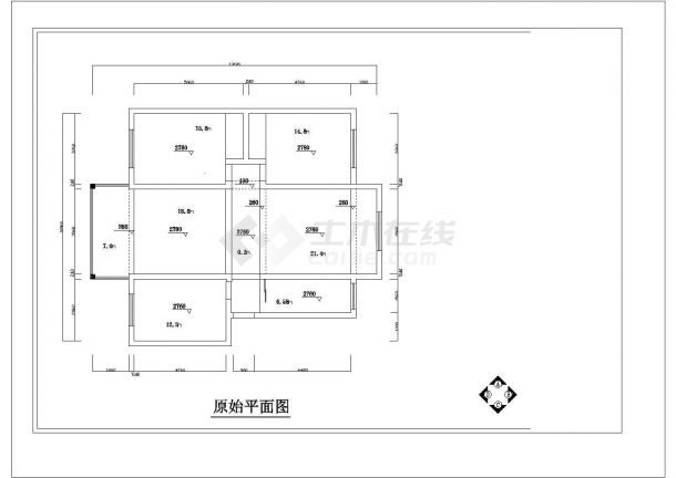 雅居乐某地区新开盘大户型方正户型室内装修cad布置施工图-图二