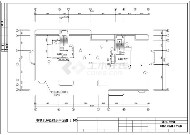 某地区12层区住宅楼给排水消防电气施工图-图一