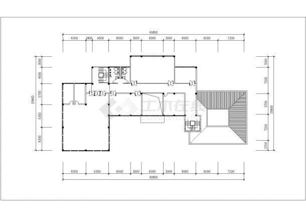 衡水市朝阳花园小区多栋住宅楼建筑设计CAD图纸（含会所设计图）-图二