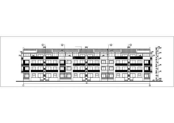 占地700平米4层砖混结构住宅楼全套建筑设计CAD图纸-图二