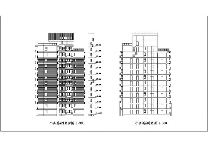 沧州市某安置小区13层框架结构住宅楼建筑设计CAD图纸_图1