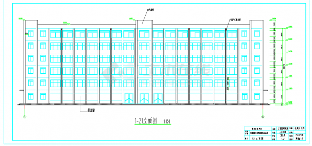 某地多层6138.76平米框架综合办公楼毕业设计建筑、结构图纸-图二