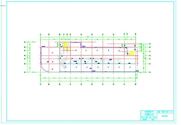 某地多层9405.47平米一字型框架办公楼施工组织设计（含建筑图、结构图纸、计算书）-图二