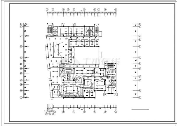 长51.3米宽47.6米6层医院医技楼电气施工图-图二