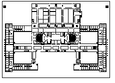 博物馆设计_某四层带地下一层博物馆建筑施工cad图(带效果图)-图二