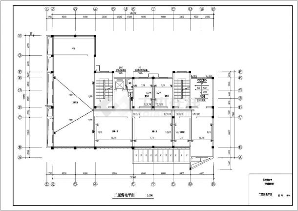 某环保局电气办公楼CAD设计构造施工图纸-图一