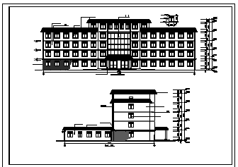 某师五层门诊楼建筑方案设计cad图纸-图一