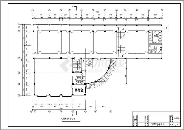 厦门某体育馆电气CAD节点平面施工设计-图一