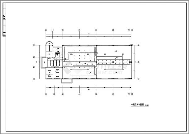 某办证大楼电气CAD设计系统完整施工图-图一