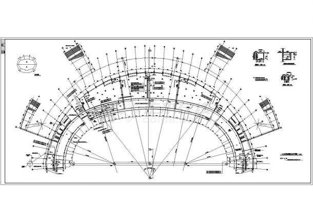 某大型体育馆电力CAD设计施工完整平面-图一