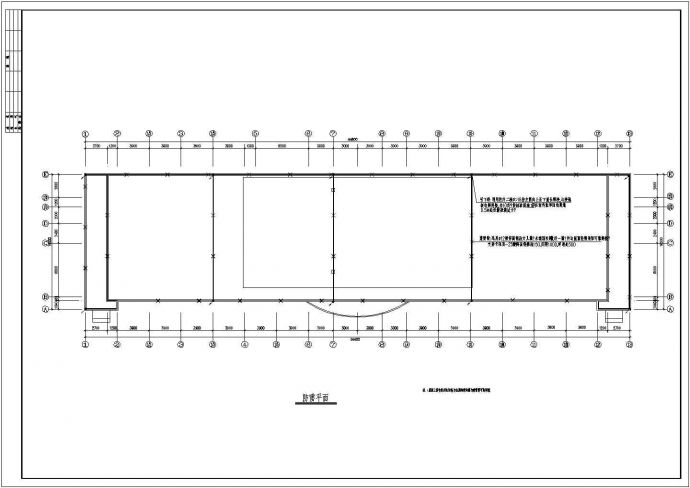某镇科技服务中心CAD建筑设计详细平面图_图1