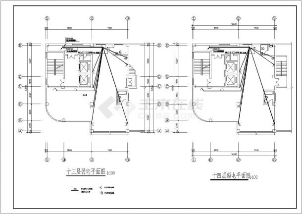 某商贸集团综合楼电气CAD完整构造详细设计施工图-图二
