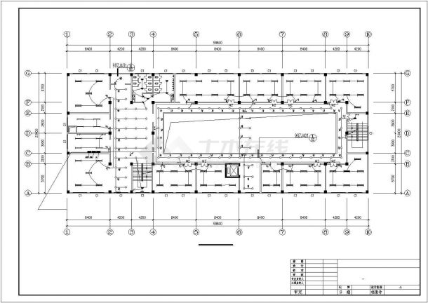 某办公楼电气照明设计施工CAD参考图-图二