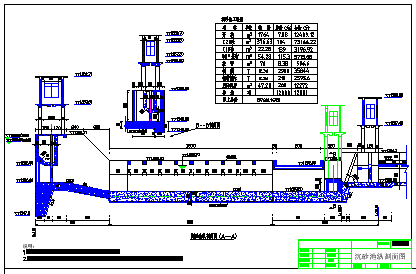 某水电站沉砂池详细cad结构设计施工图-图二