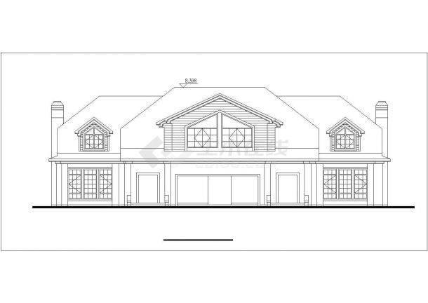 贵阳某村镇280平米2层混合结构单体小别墅平立面设计CAD图纸-图一