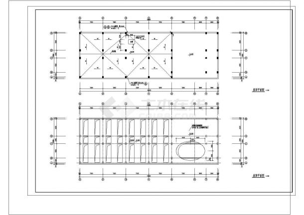 某4943.35平米五层办公楼CAD建筑设计施工图-图一