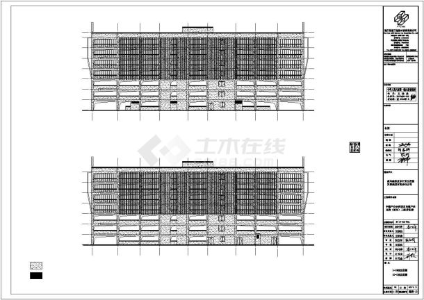 地上7层框架停车楼建筑施工全套设计cad图-图二