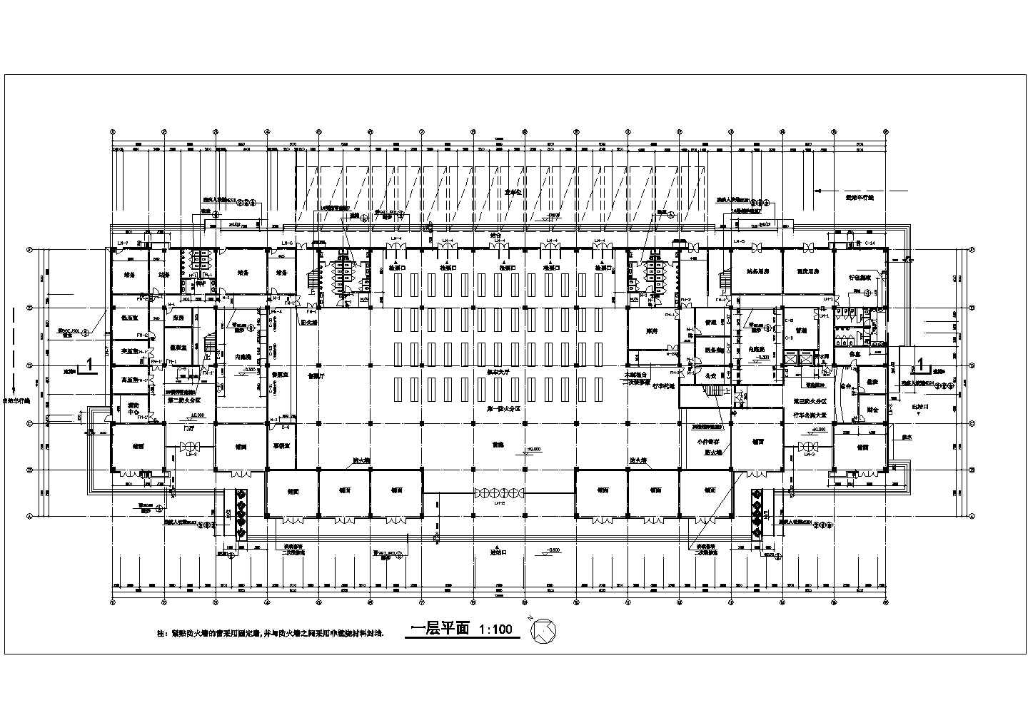 葛塘某小型汽车站施工全套设计cad图