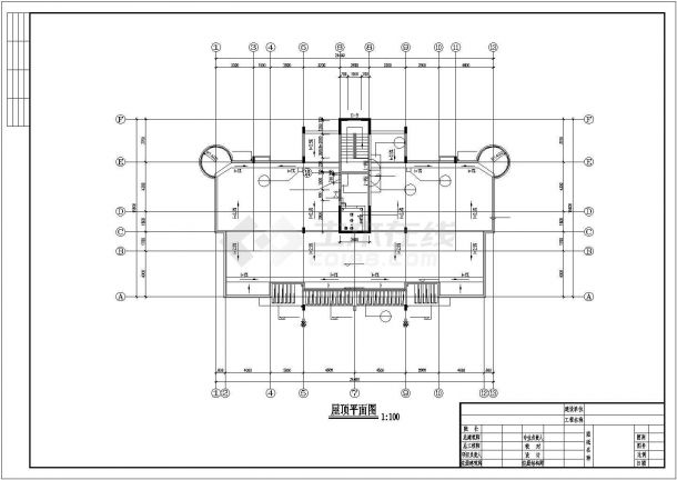 某中型建筑布置施工CAD详图-图一