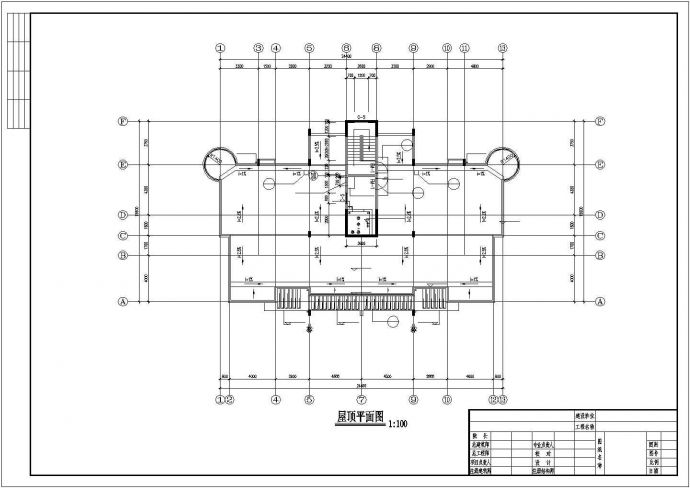 某中型建筑布置施工CAD详图_图1