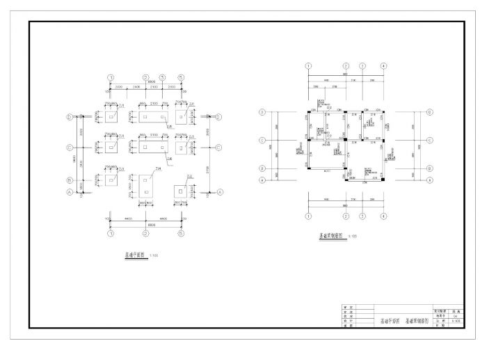 框架小住宅楼结构施工图CAD施工图_图1