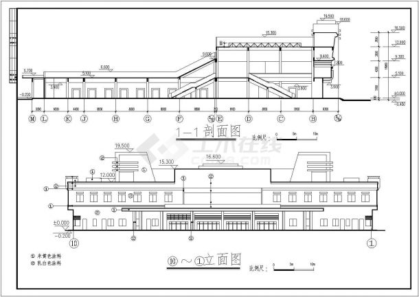  Complete set of construction design cad drawings of a bus passenger station in Wuxi - Figure 1